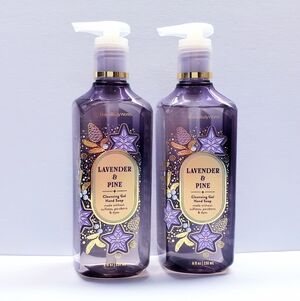 Bath & Body Works LAVENDER & PINE Gentle Cleansing Gel Hand Soap, 8 Oz( 2 pcs)